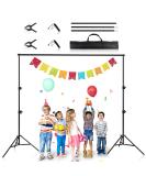 Adjustable Backdrop Stand for Parties & Events - Portable 6.5ftx6.5ft Photo Studio Background Stand for Baby Shower, Birthday Parties - Upgraded Version - Buy Online on GoSupps.com