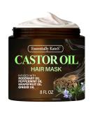 Castor Oil Hair Mask 8 Fl Oz | Infused with Rosemary Peppermint Grapefruit & Ginger | Fuller Thicker Hair | Long-Lasting Immediate Results - Buy Online on GoSupps.com