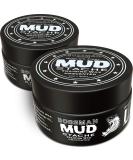 Bossman MUDstache Unscented Mustache Wax - 2 Pack for Strong 24hr Hold - Non-Tacky Formula for Men - 1oz (Pack of 2) - Buy Online on GoSupps.com