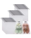 DIOMMELL Set of 24 Transparent Shoe Bags for Travel - Large Clear Storage Organizers for Men and Women - Buy Online on GoSupps.com