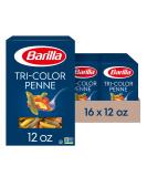Barilla Tri-Color Penne Pasta 12 oz. Box (Pack of 16) - Non-GMO Durum Wheat Semolina Pasta - Italy's #1 Brand - Kosher Certified - Buy Online on GoSupps.com