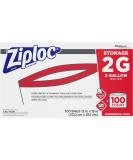 Ziploc Storage Bags For Food Organization and Storage Double Zipper 2 Gallon 100 Count 100 Count (Pack of 1) - Buy Online on GoSupps.com