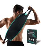 Long 33 Exfoliating Back Scrubber with Easy Grip Handles - Dual-Sided, Durable, Deep Clean - Lathers & Massages, Body Wash Compatible - Skin-Friendly - Men & Women - Black - Buy Online on GoSupps.com