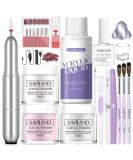 Saviland Acrylic Nail Kit with Drill - Professional Clear/Pink/White Powder & Liquid Set, Nail Drill, Brush, Cuticle Oil, Tools - Home DIY - Buy Online on GoSupps.com