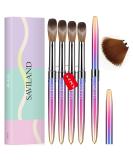 Saviland 4 pieces acrylic brush for nails: nail brush for acrylic powder for nails acrylic Liquid brush for gelail nail brush nailart brush acrylic powder acrylic nail set (10/12/14/16) gift set women - multicolored - size 10/12/14/14/16 - Buy Online on GoSupps.com