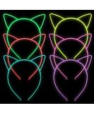 ZIRICHER 6 Colors Glow in the Dark Cat Headbands - Light Up Luminous Headband for Girls, Perfect for Christmas, New Year's, Birthdays - Buy Online on GoSupps.com
