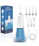 Surfou Wireless Oral Shower - 300ml 6 Water Pressures 7 Nozzles | Travel Water Flosser IPX7 Waterproof USB Rechargeable - Buy Online on GoSupps.com