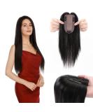 Buy 130% Dense Clip-In Real Hair Topper Extensions for Women - Natural Black 45cm | High-Quality Toupee Hair Parts - Buy Online on GoSupps.com