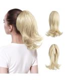 Beach Blonde Curly Ponytail Extension - 12 Inch Synthetic Hairpiece for Women - Buy Online on GoSupps.com