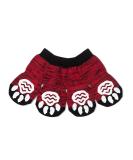 Shop Harfkoko Indoor Anti-Slip Socks for Dogs & Cats | 8 Sizes S-5XL | Silicone-Gel Paw Protection & Traction | Black & Red - Buy Online on GoSupps.com