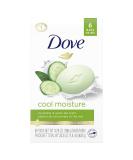 Dove Go Fresh Cool Moisture Bar - Cucumber & Green Tea, 6 Bars (4 oz Each) - Hydrating Soap for Soft Skin - Buy Online on GoSupps.com