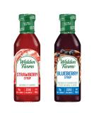 Walden Farms Variety Pack Syrups 12oz - Sugar-Free, Keto-Friendly, Non-Dairy Syrup for Pancakes, Waffles, French Toast - Blueberry & Strawberry Flavors - 0g Net Carbs - Buy Online on GoSupps.com