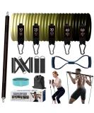 KRIXAM Pilates Bar Kit with 150lbs Resistance Bands - Portable Home Gym Equipment - Buy Online on GoSupps.com