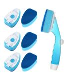 Non-Scratch Dishwand Refill with Handle - 6 Heavy Duty Refills & Replacement Sponge Heads Set - Soap Control Scrubbers for Dishwashing - Blue - Buy Online on GoSupps.com