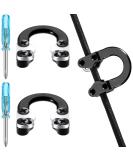 2 Sets Archery D Loop Compound Bow Metal U Nock D Ring Buckle Release Nocking Loop with Screwdrivers for Hunting Installation Accessories Black - Buy Online on GoSupps.com