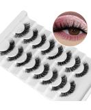 Leipple False Eyelashes 8 Pairs - Professional 8D Mink Lashes - Natural Waterproof Faux Mink Eyelashes (QZ-13) - Buy Online on GoSupps.com