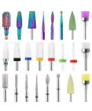 MAQUITA 24pcs Professional Ceramic Tungsten Alloy Nail Drill Bits - Gel & Acrylic Removal Tools for Manicure Pedicure - Nail Accessories - Buy Online on GoSupps.com