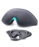AUPHIL 3D Contoured Eye Mask for Sleeping - Blackout Blindfold for Men and Women - 100% Light Blocking - Soft Weighted Sleep Mask for Travel - Grey - Buy Online on GoSupps.com