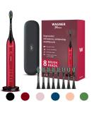Wagner & Stern Ultrasonic Whitening Toothbrush with Pressure Sensor - 5 Modes, 4 Intensity Levels, 3D Sliding Control, 8 Dupont Bristles, Premium Travel Case - Burgundy - Buy Online on GoSupps.com