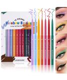 12 Colors Waterproof Eyeliner Set - Matte Eyebrow Pencil Eyeshadow Pen & Lipstick | Durable & Colorful Makeup - Buy Online on GoSupps.com