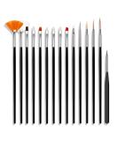 15-Part Multifunctional Painter Brush Set - Watercolor Acrylic & Nail Art Brushes for Detail Painting - Buy Online on GoSupps.com