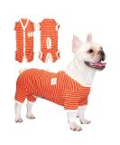 Tony Hoby Dog Shirts - Striped 4-Leg T-Shirt for Small to Large Dogs | Soft Breathable Clothing in Orange (M) - Buy Online on GoSupps.com
