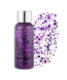 GL-TURELIFES Mermaid Chunky Glitter Gel - Long-Lasting Sparkling Festival Cosmetics for Face Hair & Nails - 30g Purple (#06 Lila) | International Shipping Available - Buy Online on GoSupps.com
