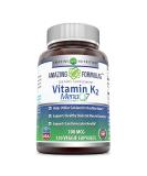 Amazing Nutrition Vitamin K2 100 mcg - 120 Vegan Capsules for Bone & Heart Health - Buy Online on GoSupps.com