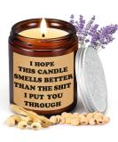 Soy Wax Lavender Aromatherapy Scented Candle Gift for Women - 200g Handmade, Long-Lasting - Perfect Funny Gift for Friend - 50 Hours Burn Time - Buy Online on GoSupps.com
