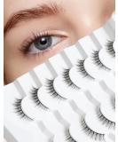 Natural Wispy 3/4 Eye Lashes | Gradient Volume Short False Eyelashes - 7 Pairs HL50 - Shop Internationally - Buy Online on GoSupps.com