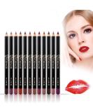 12 Color Set Ultra-Fine Waterproof Lip Liner - Durable & High-Pigment Lip Pencil for Perfect Lips - Buy Online on GoSupps.com