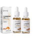 2PCS Turmeric Dark Spot Corrector Serum Oil - Natural Repair & Moisturizing Face & Body Treatment (30ml - Buy Online on GoSupps.com