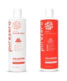 Purezero Volumizing Shampoo and Conditioner Set for Fine Hair - Adds Volume & Body - Sulfate, Paraben, and Dye-Free - 100% Vegan & Cruelty-Free - Ideal for Color Treated Hair - Buy Online on GoSupps.com