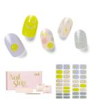 NAILOG Semi Cured Gel Nail Strips 34 pcs Salon-Quality Gel Nail Stickers Long Lasting Nail Wraps for Women with Soft Gel Finish (Feeling Good) - Buy Online on GoSupps.com