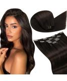 Buy Laavoo Real Hair Clip-In Extensions - Dark Brown Remy Hair - 50cm 70g 5 Pieces - Buy Online on GoSupps.com
