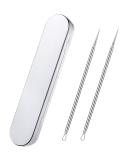2 Pcs Pimple Popper Tool Blackhead Remover Tools Titanium Lancet Needle Kit Professional Facial Milia Removal Blackhead Extractor Tool Comedone Zit Whitehead Blemish Extraction Tools - Buy Online on GoSupps.com