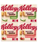 Apple Breakfast Bars 6x37g x2 With Strawberry Breakfast Bars 6x37g x2 - Bundle Consisting of Kellogg's Nutri-Grain 4x Pack Cereal Bars - Buy Online on GoSupps.com