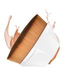 Buy Flat Kabuki Make-Up Brush Set Soft Silky Fiber Foundation & Blush Brush with Flower Storage Case Ideal for Liquid Cream & Concealer (White) - International Shipping Available - Buy Online on GoSupps.com