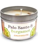 Chandelita Fragrance Candle | Palo Santo & Bergamot - Natural Aromatherapy Candle with Essential Oils & Soy Wax for Meditation & Chakra Healing - Buy Online on GoSupps.com