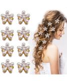 12 Pack Small Pearl Flower Hair Claw Clips - Cute Barrettes for Women and Girls - Non-Slip Mini Hair Pins - Pearl White Hair Accessories - Buy Online on GoSupps.com