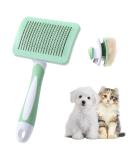 Vinabo Self-Cleaning Dog & Cat Brush - Remove Undercoat for All Coat Types - Pet Grooming Brush in Green - Buy Online on GoSupps.com