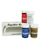 Sugarflair Limited Edition Coronation Colours Set of 4 - Royal Red Royal White and Royal Blue Highly Concentrated Food Colouring and Gold Edible Paint. - Buy Online on GoSupps.com