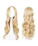 EUPSIIU Long Blonde Wave Wigs for Women Girls 27 Long Curly Wigs Ladies Fancy Dress Wig Synthetic Hair Wigs Women's Charming Full Hair Long Replacement Wigs for Cosplay Party Daily Use (Blonde) - Buy Online on GoSupps.com