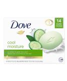 Dove Skin Care Beauty Bar For Softer Skin Cucumber and Green Tea More Moisturizing Than Bar Soap 3.75 oz, 14 Bars - Buy Online on GoSupps.com