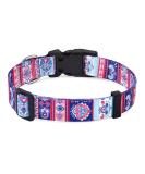 Mihqy Adjustable Dog Collar - Soft & Comfortable Bohemian Floral Design for Small Medium Large Dogs | XS (20-30 cm) - Buy Online on GoSupps.com