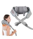 Wireless Neck Massage Device with Warmth - Electric Shiatsu Pain Relief for Upper & Lower Back Adjustable Straps - Buy Online on GoSupps.com