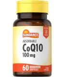 Buy CoQ10 100mg Softgels | 60 Absorbable | Non-GMO Gluten Free | With Black Pepper Extract | Sundance Supplements - Buy Online on GoSupps.com