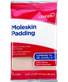 LEADER Moleskin Pads for Blisters & Pain Relief | Extra Thick Cushioning | Trim to Fit | 3 Strips - Buy Online on GoSupps.com