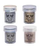 Wow! Metallic Embossing Powder Bundle - Gold, Silver, Platinum, Copper - 15ml (Set of 4) - Buy Online on GoSupps.com