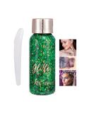 Body Glitter Gel Sequins Glitter Chunky Liquid Eyeshadow Glitter Cosmetic Glitter Face and Body Gel Sparkling Festival Party Lotion Glitter for Face Body Eye Hair Makeup DIY Art (Green) Chunky Glitter 109 Green - Buy Online on GoSupps.com